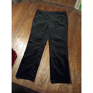 14P Talbots Velveteen Velour Velvet Black Pants Trousers Slacks with Pockets